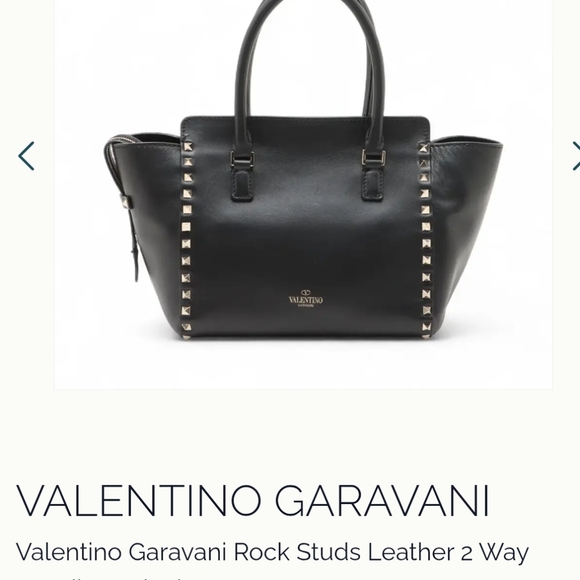 Valentino Garavani Black Tote with Silver Studs - Picture 3 of 13